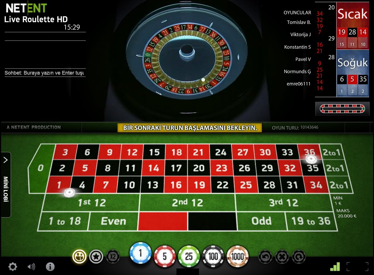 Netent Otomatik Rulet